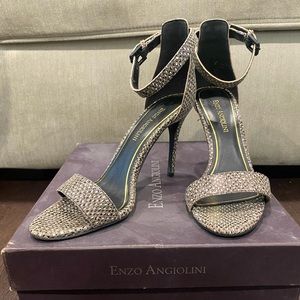 Size 7.5, Enzo Angiolini, heel with ankle strap
